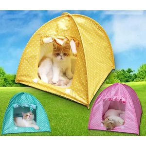 Katzenträger Kisten Häuser Hunde und Katzenhaus Schlafbett Haustier Zelt Hunde und Hund Haus falten Sommer Mini Perro Katze Teddy Chihuahua Blau Grün Pink 240426