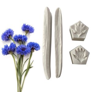 Stampi 2pcs/set di cornflower in silicone stampo fai da te torta a foglia fondente a foglie di cioccolato fiore di argilla argilla decorazione cucine strumo strumo m2878