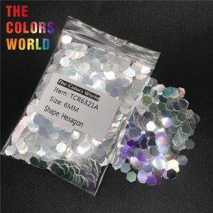 GLITTER TCR6321A BRANCO IRIDERDESCENTE RAILBOW HEXAGON SHAPE NEWS GLITTER GLITTER NEW ARTE CORPO GLITTE ELEME