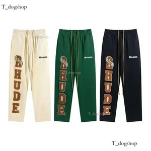 Rhude Cargo Designer Men Men Casual Sweatpants Fitness Pants Mens Track Joggers Retter Embroidery Hip Hop Sweatpants Men Men Joggers S-XL708