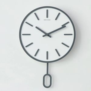 Clocks Nordic Decoration Silent Wall Clock Modern Wall Clock Vintage Swing Battery Operated Wall Clock with Pendulum Modern Decoration