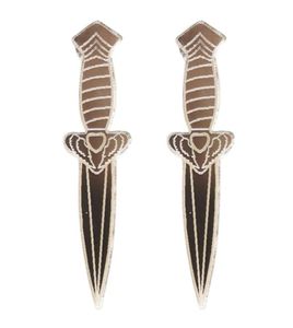 Brincos de garanhão da faca de ouro para mulheres espelhos de acrílico Cores personalizáveis Jóias de moda9835991