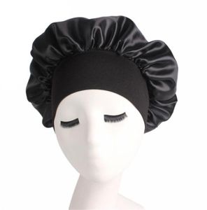 Långt hårvård Kvinnor Fashion Satin Bonnet Cap Night Sleep Hat Silk Cap Head Wrap Sleep Hat Hair Loss Caps Accessories4364244