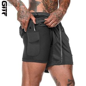 Shorts maschile 2020 Nuovo maschile corto da uomo 2 in 1 cortometraggi sportivi maschi maschio a doppio ponte secco rapido sport shorts pantaloncini da ginnastica da jogging maschi d240426