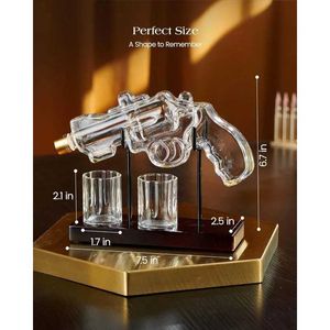 EE94 Bar Tools Gift for mens fathers 9-ounce whiskey gun decoration set with glasses unique dads birthday gift creativity from daughter and son retirement bar 240426