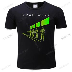 Skjortor ny anlände casual tshirt kraftwerk 3d svart t shirt elektronisk krautrock neu front 242 ultravox vintage grafisk tee skjorta