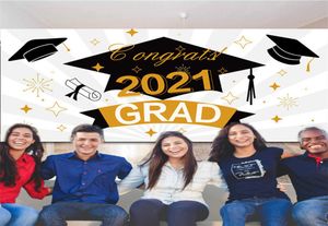 Graduation season banner 2021 congrats grad hanging flag party polyester p o background cloth 18090 cm GGA4313X9F6 HPN5 IG9Q1211605