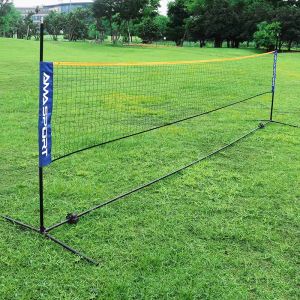 Tennis Portable Folding Standard Professional Badminton Net Indoor Outdoor Sportball -Volleyball Tennis Training Square Nets Mesh