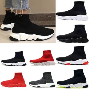 Designer Paris Sock Shoes Running Men Women Black White Red Sneakers Race Runners Shoes Sports Outdoor Walking Eur 36-47