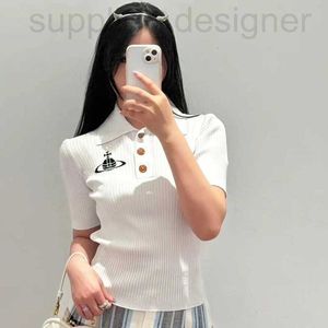 Women's T-Shirt designer Shenzhen Nanyou High end 24 Summer New Ice Silk Knitted Polo Shirt Short sleeved T-shirt for Women 4DWS