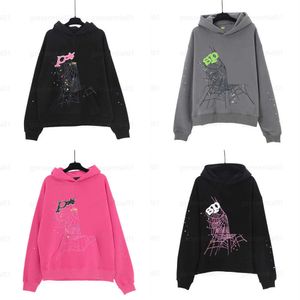 Spider Hoodie Pink Hoodies Designer Men Domen Women Clothes Web 555 3D Printing Fashion Street Celebrity Concert Hip-Hop Style per Mens