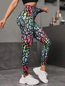 3D Printing Seamless Peach Tie Dye Yoga Pants Push Up Workout Sports Legging High Waist Tights Ladies Fitness Clothing 240425