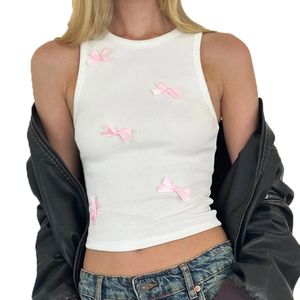 kadın tasarımcı giyim üstleri tank topu üst seksi düz renk camis düz renk yay polyester seksi günlük kıyafet pembe kırmızı beyaz siyah sml tişört tişört tasarımcı üstleri kadın