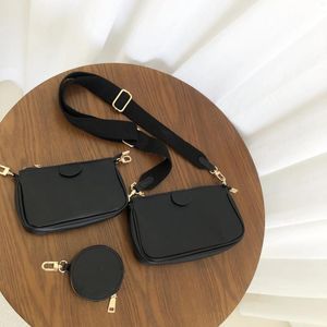 Bag 3 Pcs Set Solid Color Leather Shoulder Messenger Bags For Women 2024 Casual Crossbody Female Handbags Totes Mini Purse