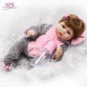 18 cali 42 cmlifelelike Reborn Dolls Babies Silikon Reborn Baby Boy Dolls Baby Real Alive Toys for Girls Bebe prezent Reborn Bonecas Q09273U