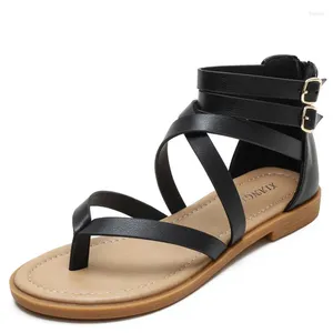 Casual Shoes Summer Women 1.5cm Platform 2cm High Heels Sandals Lady Fashion Wedges Comfortable Female Vintage Pinched