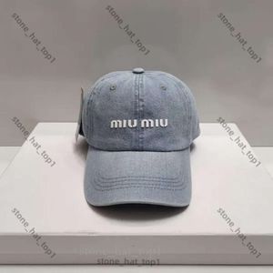 MUI MUI HAT luksus haftowany duży litera baseballowa kapelusz dla mężczyzn mody uliczny ochrona przed słońcem ochrona kobiet lato High Quality Edition Baseball Hat 6091