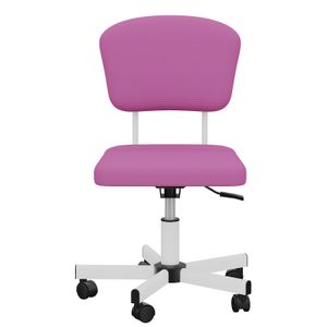 Mesh Task Chair Plush Cushion, Armless Desk Stol Home Office Chair, Justerbar svängbar rullande uppgiftsstol, Bekvämt nät Back Computer Work Dressing Chair, Pink