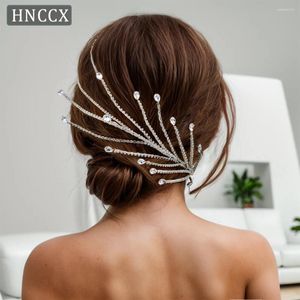 Hair Clips HNCCX Wedding Bridal Tiara Ladies Elegant Rhinestone Headwear Party Party Festa de Bridesmaid Acessórios artesanais CP494