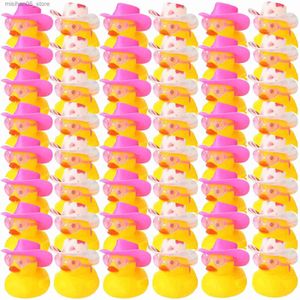 Sand Play Water Fun 48 pieces of Valentines Day rubber ducks 2-inch mini Valentines Day ducks bath toys party decorations holiday rubber ducks Q240426