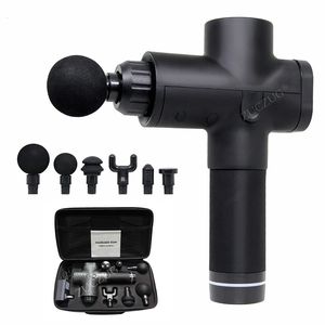 30 Speed Mini Massage Gun Drop With Lcd Screen 6 Heads Attachments Gym Sports Set 240422