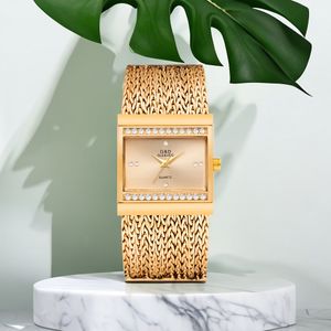 Designer GD Kvinnlig modekvarts titta på kvinnlig klocka Rund Dial Luxury Brand Design Kvinnlig klocka Enkel kvinnlig klocka.