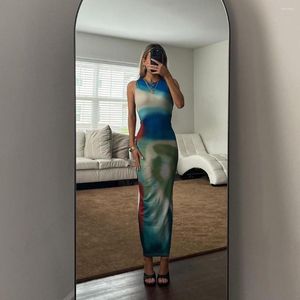 Casual Dresses Women's Abstract Halo Dye Gradient Vest Dress For Women