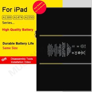 Batterien für iPad Pro 11 Batterie 3 4 Air2 Air3 Mini 10.2 10.5 12.9 Fabrikersatz Mobiler Akku A2013 A1934 A1979 A1980 A2042