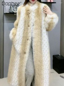 Purna da donna Merce europea cappotto Donne Inverno addensano la tendenza casual di dimagrimento termico lungo maniche da colletto