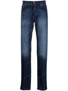 Designer Jeans Men Kiton Faded-effect Straight-leg Jeans Autumn Long Pants for Man New Style Spring Denim Trousers