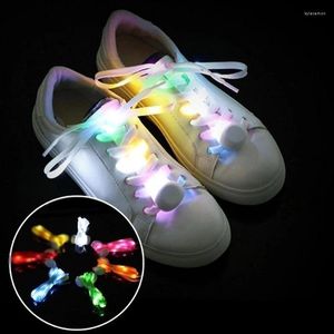 Parti di scarpe 1 paio di coppie a LED colorato Light Up Laces Party Disco Scarpe Cingcio Glow Stick Shoelaces Boys Girls Multicolor Strings