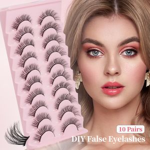 3D ögonfransar tjocka falska ögonfransar 10pairs av falska ögonfransar ögonmakeup mink falska fransar mjuka naturliga 12 modeller gratis frakt