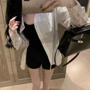 Women's Blouses & Shirts designer Correct version 1.12024 Xiaoxiangfeng Xiangjia Spring New diamond grid hot shirt jacket for both men and women J115