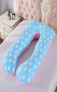 Schwangerschaftskissen Bettwäsche Ganzkörper Kissen für schwangere Frauen bequeme Ushape -Kissen lange Seite Schlafmärtschaftskissen 21118603516