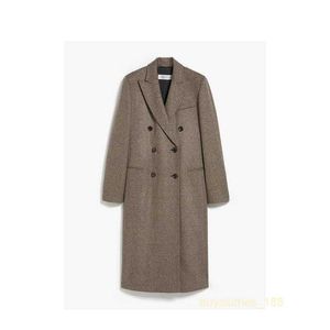 Casaco de grife feminino coat de luxo casaco de cashmere cashmere viagens descontraídas relaxamento urbano tendência de moda urbana maxmara herringbone cashmere casat