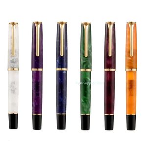 Hongdian N12 Piston Fountain Pen Extra Fine / Fine Nib Beautiful Acrylic Writing Gift Pen Set 240417