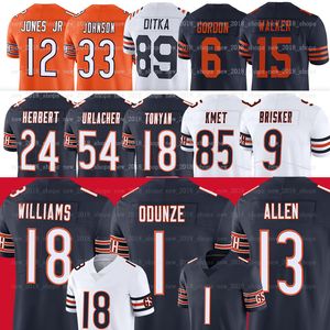 Justin Fields Chicagos Bear Football Jersey DJ Moore Jaquan Brisker Darnell Mooney Tremaine Edmunds D'Onta Foreman Darnell Wright Eddie Jackson Chase Claypool