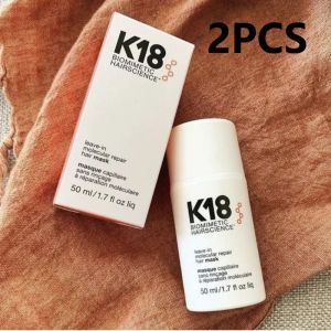 Conditioners 2PCS K18 50ml LeaveIn Molecular Repair Hair Mask Damage Restore Soft Hair Deep Repair Keratin & Scalp Treatment Hair Care