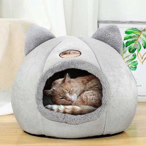 Cat Carriers Crates Houses 40x40cm soft plush circular cat house pet mat for warmth and comfort cat and dog sleep tent suitable for small dog pet supplies 240426