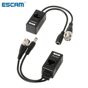 Escam 1 par BNC para RJ45 PIVERSIVE PIREDENTE + AUDIO BALUN Transceptor para câmera CCTV