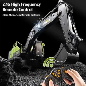 Elektrik/RC Araç RC Excavator 1/18 Simüle Excavator 2.4g Yüksek Frekanslı Uzaktan Kumanda Oyuncak 11 Kanal Mühendislik Araç2404