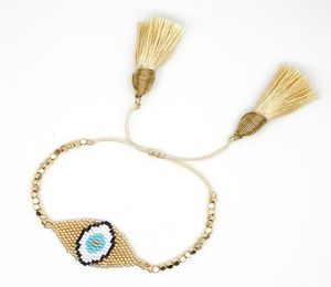 Bärade strängar go2boho turkiska pulseras delica miyuki armband guld tofs armband handgjorda kvinnor mexikansk mode ins sommarjewe8145418