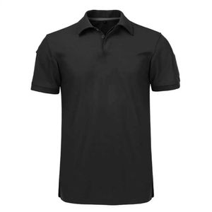 Magliette tattiche da uomo a maniche corta maglietta sportiva asciugatura rapida t-shirt camicia tattica tattica casual bottone fitness camicia fitness 240426