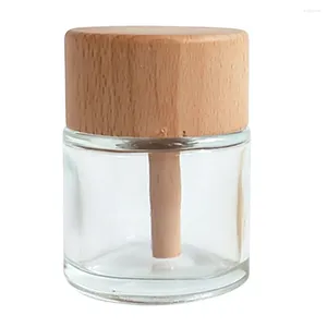 Garrafas de armazenamento garrafa de madeira de madeira de madeira essencial difusor de óleo cilíndrico óleos de recipiente cilíndrico