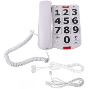 Accessories LD265 Big Button Phone Wired Big Button Landline Phone with Easy to Read Big Buttons and Super Loud Ringtones