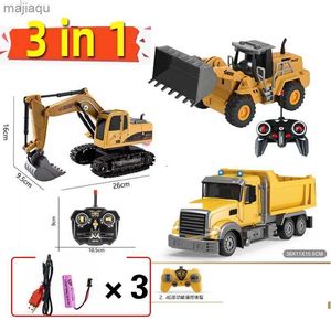 Электрический/RC CAR 3-в-1 с дистанционным управляемым зданием 1 40 RC Truck Excavator Truck Truck Wireless Electric Truck Boy Borge Giftl2404