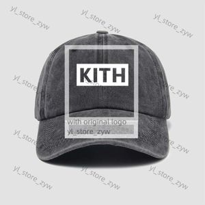 Bollmössor Kith Hat Män kvinnor Alfabetet broderad baseballmössa med hatt Hatt Case Cap Classic Duck Tongue Hat