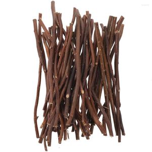 Decorative Flowers 50 Pcs Natural Dry Branches DIY Wood Sticks Craft Decor Accessory Crafts For Twigs Log