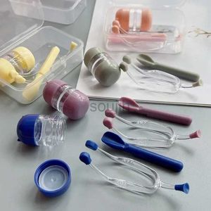 Contact Lens Accessories Contact Lens Case Lovely Contact Lens Case Accessorizing Device Portable Advanced Touch Clip Care SuctionRod Companion Case d240426