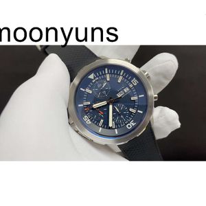 Designer Men IWCSS IWCITY Watch Pilot Aquatimer Family Chronograph Wristwatch Ku4n Top Quality Mechanical Movement All 6pin Working Date Day Justerbar Uhr Montre